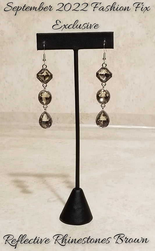 Reflective  Rhinestones - Brown